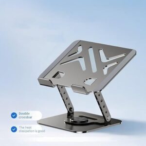 Adjustable Laptop Stand, Aluminum Foldable Laptop Stand with 360? Rotation, Height Adjustable, Portable and Convenient SG-19